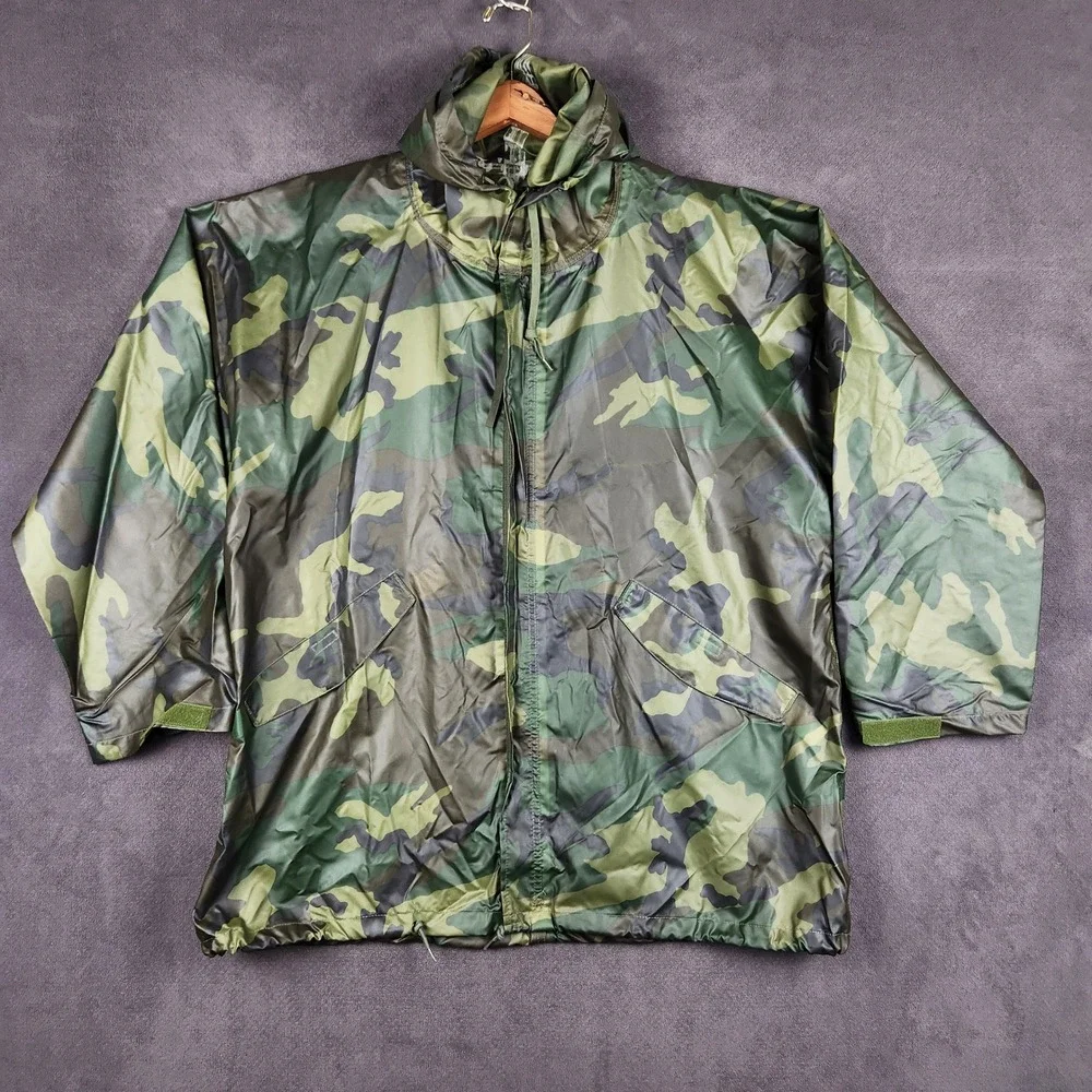 ORC Industries Wet Weather Parka Rain Jacket Mens Medium Green Woodland Hooded